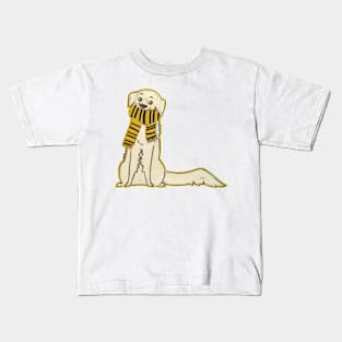 Golden retriever dog yellow and black Kids T-Shirt